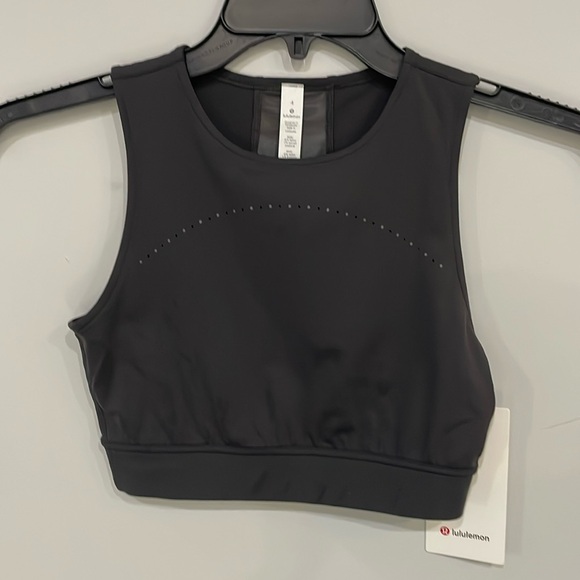 lululemon athletica Tops - Lululemon Hotty Hot Cropped Tank Top - Charcoal Gray, Size 4 - NWT